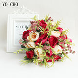 YO CHO Bride's Artificial Silk Wedding Bouquet