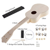 21Inch Simple DIY Ukulele DIY Kit Tool Hawaii Guitar