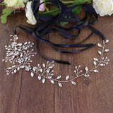 YouLaPan Rhinestone Crystal Wedding Belt