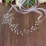 YouLaPan Rhinestone Crystal Wedding Belt