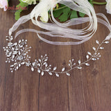 YouLaPan Rhinestone Crystal Wedding Belt