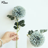 Meldel Bride Wedding Bouquet Artificial Pompom Dandelion Silk Flowers White Pink Flower Ball Wedding Home Decor Pompon Bouquet