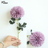 Meldel Bride Wedding Bouquet Artificial Pompom Dandelion Silk Flowers White Pink Flower Ball Wedding Home Decor Pompon Bouquet