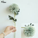 Meldel Bride Wedding Bouquet Artificial Pompom Dandelion Silk Flowers White Pink Flower Ball Wedding Home Decor Pompon Bouquet