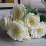 YO CHO Artificial Wedding Bouquet of Pink Roses for Bridesmaids