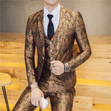 Slim Fit Casual Terno Masculine One Button Tuxedo 3XL-M