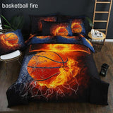 1 Set 3D Printing 2/3Pcs Sport Series Soft Duvet Pillow Cover Football Basketball Rugby Bedding Sets Bedclothes Boy Gift Textile - shopwishi 