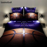 1 Set 3D Printing 2/3Pcs Sport Series Soft Duvet Pillow Cover Football Basketball Rugby Bedding Sets Bedclothes Boy Gift Textile - shopwishi 