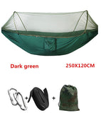 Automatic unfolding hammock ultralight parachute hammock hunting mosquito net double lifting outdoor furniture hammock 250X120CM