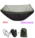 Automatic unfolding hammock ultralight parachute hammock hunting mosquito net double lifting outdoor furniture hammock 250X120CM
