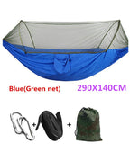 Automatic unfolding hammock ultralight parachute hammock hunting mosquito net double lifting outdoor furniture hammock 250X120CM