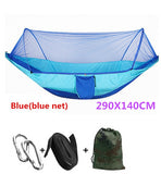 Automatic unfolding hammock ultralight parachute hammock hunting mosquito net double lifting outdoor furniture hammock 250X120CM