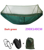 Automatic unfolding hammock ultralight parachute hammock hunting mosquito net double lifting outdoor furniture hammock 250X120CM