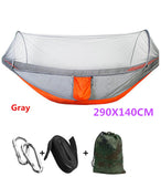 Automatic unfolding hammock ultralight parachute hammock hunting mosquito net double lifting outdoor furniture hammock 250X120CM
