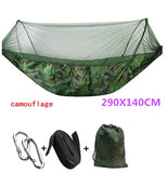 Automatic unfolding hammock ultralight parachute hammock hunting mosquito net double lifting outdoor furniture hammock 250X120CM