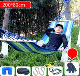 Outdoor Hammock Camping Multi-function Swings Adult Fishing Hammock Double Single Thickening Canvas Swings Outdoor Furniture