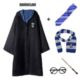 Robe Cape Cloak With Tie Scarf Wand Potter Glasses Ravenclaw Gryffindor