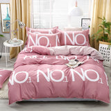 Solstice Home Textile Black Lattice Duvet Cover Pillowcase Bed Sheet Simple Boy Girls Bedding Sets 3/4Pcs Single Double Bedlinen