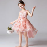 Girls'Campus Graduation Dance Party Tail Dress Flower Girls Wedding Bridesmaids' Tail