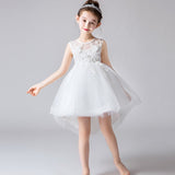 Girls'Campus Graduation Dance Party Tail Dress Flower Girls Wedding Bridesmaids' Tail
