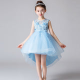 Girls'Campus Graduation Dance Party Tail Dress Flower Girls Wedding Bridesmaids' Tail