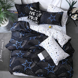 Black heart Style Bedding Set bed linen Single Double Bed Christmas Gift Sheet Pillowcase Duvet Cover Sets  high Quality