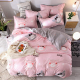 Black heart Style Bedding Set bed linen Single Double Bed Christmas Gift Sheet Pillowcase Duvet Cover Sets  high Quality