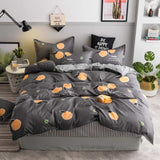 Black heart Style Bedding Set bed linen Single Double Bed Christmas Gift Sheet Pillowcase Duvet Cover Sets  high Quality