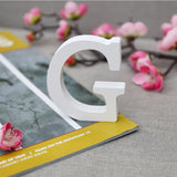 1pc White Wooden Letters English Alphabet Word Personalized Name Design Art Craft Free Standing Heart Shape Wedding Home Decor