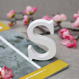 1pc White Wooden Letters English Alphabet Word Personalized Name Design Art Craft Free Standing Heart Shape Wedding Home Decor
