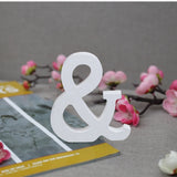 1pc White Wooden Letters English Alphabet Word Personalized Name Design Art Craft Free Standing Heart Shape Wedding Home Decor