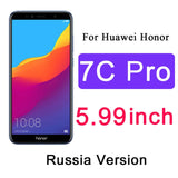 Protective Tempered Glass on the For huawei Honor 7A Pro 7X 7C honor7a honor7c Hono 7 A C X A7 C7 X7 Glass screen protector Film
