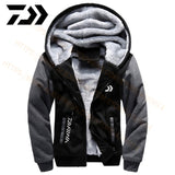 Daiwa Fishing Clothes Hoodies Outdoor Sweatshirt With Cap Loose Fleece Warm Jacket Men Fishing Clothing With Hood