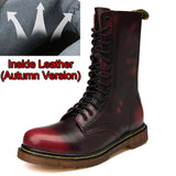 Lovers Popular Motocycle Boots Size 35-46 Men Winter High-Top Combat Boots Men Leather For Men Casual Luxury Military Boot Army