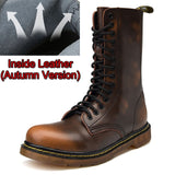 Lovers Popular Motocycle Boots Size 35-46 Men Winter High-Top Combat Boots Men Leather For Men Casual Luxury Military Boot Army