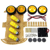 4/2WD Robot Smart Car Chassis Kits with Speed Encoder for Arduino 51 M26 DIY Education Robot Smart Car Kit For Student kids