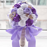 8 Colors Gorgeous Wedding Flowers Bridal Bouquets Artificial Wedding Bouquet Crystal Sparkle With Pearls