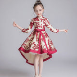 Girls'Campus Graduation Dance Party Tail Dress Flower Girls Wedding Bridesmaids' Tail