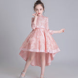 Girls'Campus Graduation Dance Party Tail Dress Flower Girls Wedding Bridesmaids' Tail