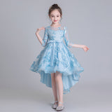 Girls'Campus Graduation Dance Party Tail Dress Flower Girls Wedding Bridesmaids' Tail