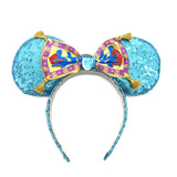 Disney Parks Beauty And Beast Aladdin Magic Carpet Mickey Mouse Ears Girls Women Hairband Party Hair-Bands Plush Toy Head Hoop