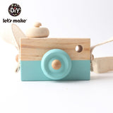 Let'S Make 1Pc Wooden Baby Toys Fashion Camera Wood Pendants Montessori Toys For Kids Wooden Diy Present Nursing Gift Baby Block