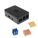 Raspberry Pi 4 Case Enclosure CNC Aluminum Cover Heatsink Cooling Fan for Raspberry Pi 4 Model B 3B 3B+