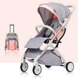 Lightweight folding baby Stroller 2 in 1 aluminum alloy can be on the airplane children baby pram