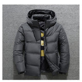 Winter Jacket Men's Quality Thermal Thick Coat Snow Red Black Parka Male Warm Outwear Fashion - White Duck Down Jacket Men