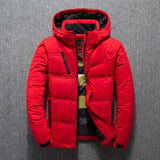 Winter Jacket Men's Quality Thermal Thick Coat Snow Red Black Parka Male Warm Outwear Fashion - White Duck Down Jacket Men