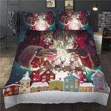 Christmas series Santa Claus Xmas printed Duvet / Quilt Cover set HD printed bed linens set queen twin bedding set 3pcs