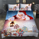 Christmas series Santa Claus Xmas printed Duvet / Quilt Cover set HD printed bed linens set queen twin bedding set 3pcs