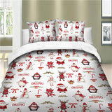Christmas series Santa Claus Xmas printed Duvet / Quilt Cover set HD printed bed linens set queen twin bedding set 3pcs