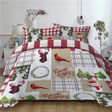 Christmas series Santa Claus Xmas printed Duvet / Quilt Cover set HD printed bed linens set queen twin bedding set 3pcs